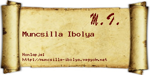 Muncsilla Ibolya névjegykártya