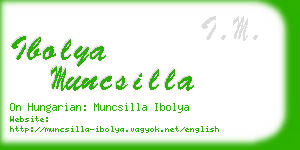 ibolya muncsilla business card